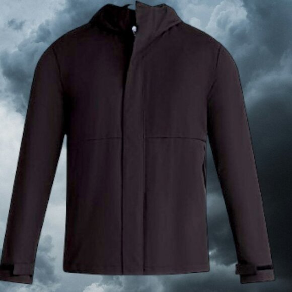 Ozark Trail Men's Sealed Seam Rain Jacket with hood and pockets Medium NWT Black - Picture 1 of 6